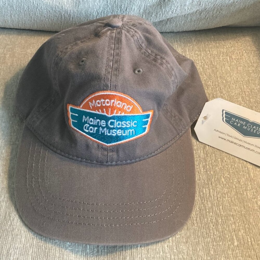 Maine Classic Car Museum Motorland Hat Cap Gray Cotton Arundel ME New